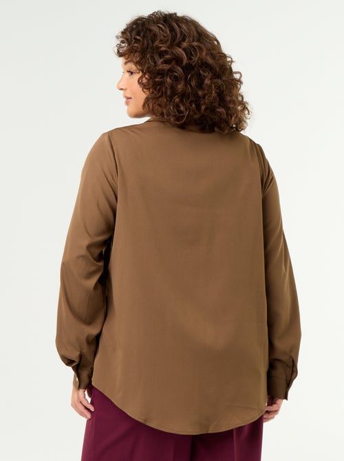 Effen soepelvallende blouse - Kiabi