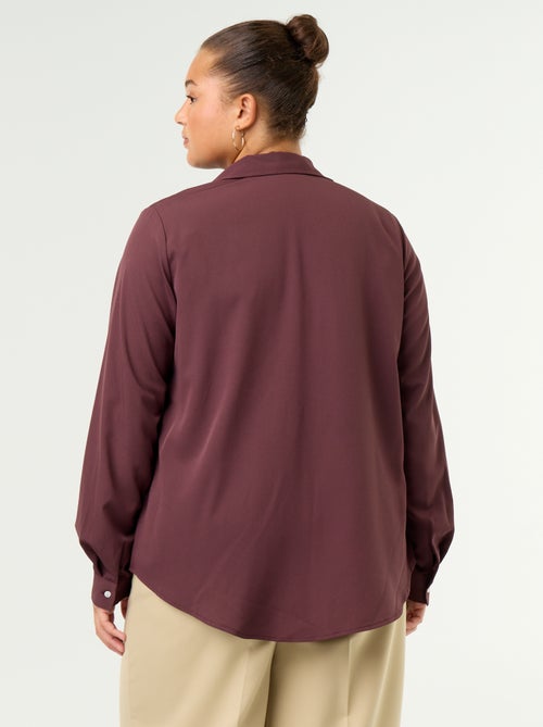 Effen soepelvallende blouse - Kiabi