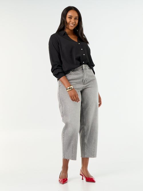 Effen soepelvallende blouse - Kiabi