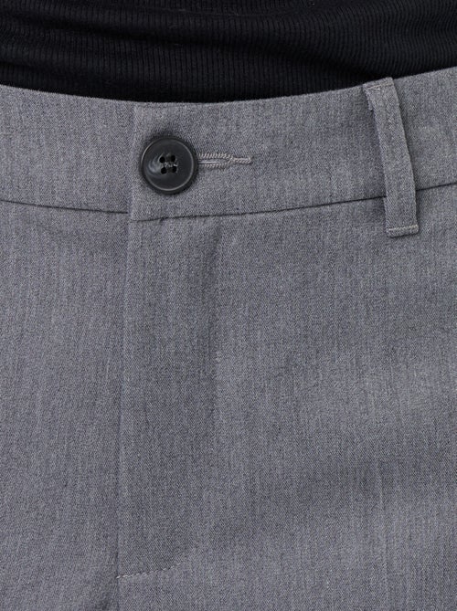 Effen, soepelvallende broek met wijde pijpen - Kiabi
