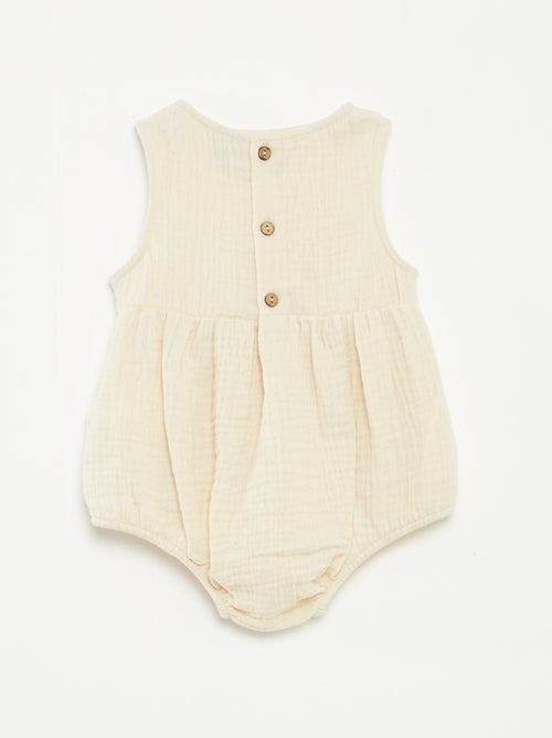 Effen speelpakje van zachte, luchtige katoen - Kiabi