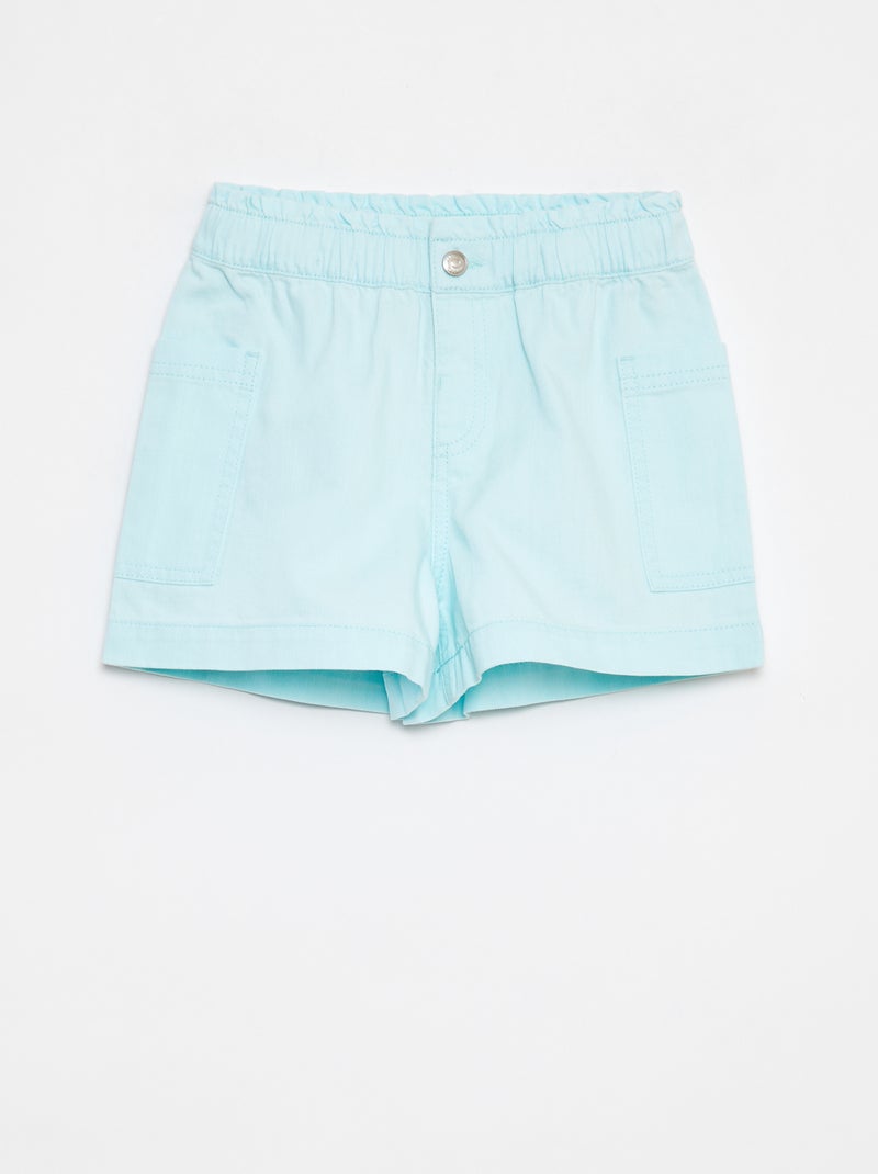 Effen spijkershort met zakken Blauw - Kiabi