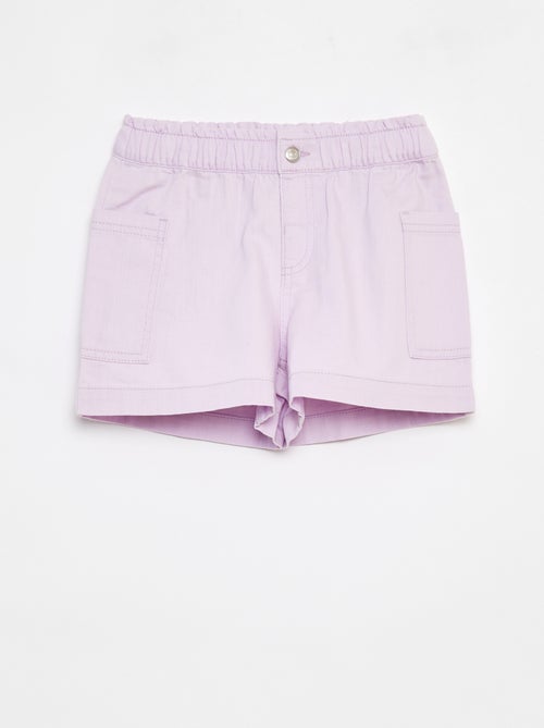 Effen spijkershort met zakken - Kiabi