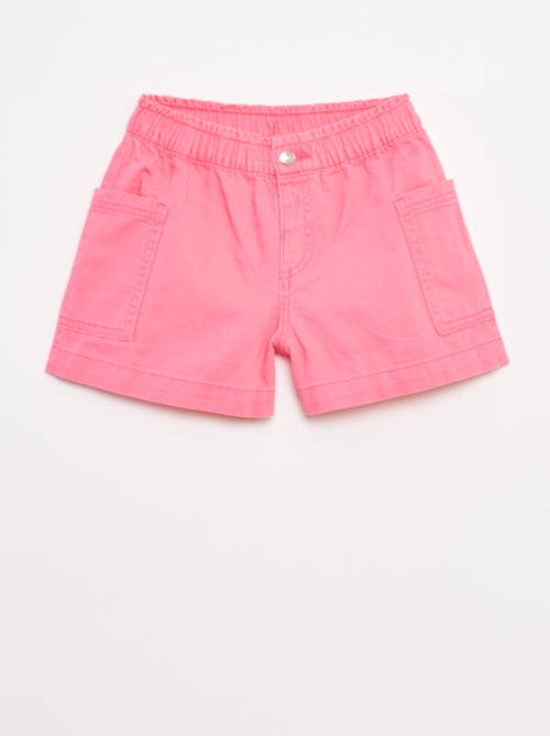 Effen spijkershort met zakken - Kiabi