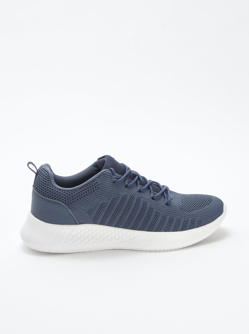 Effen sportschoenen met veters Blauw - Kiabi