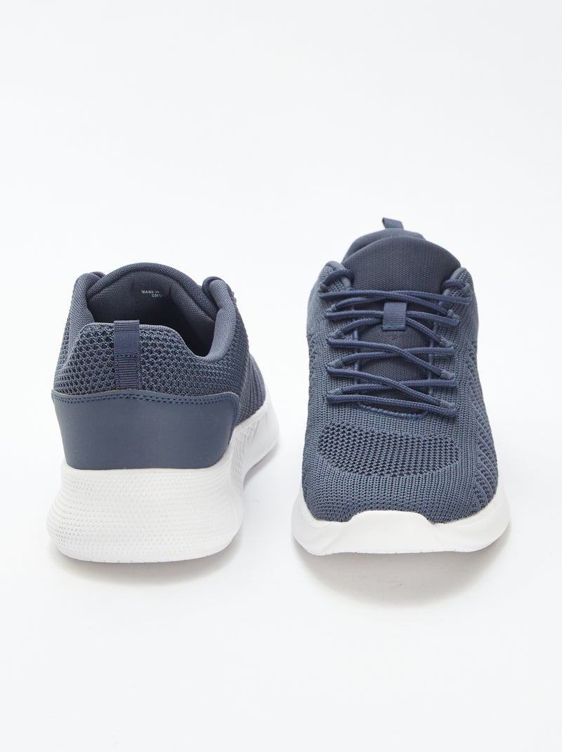 Effen sportschoenen met veters Blauw - Kiabi