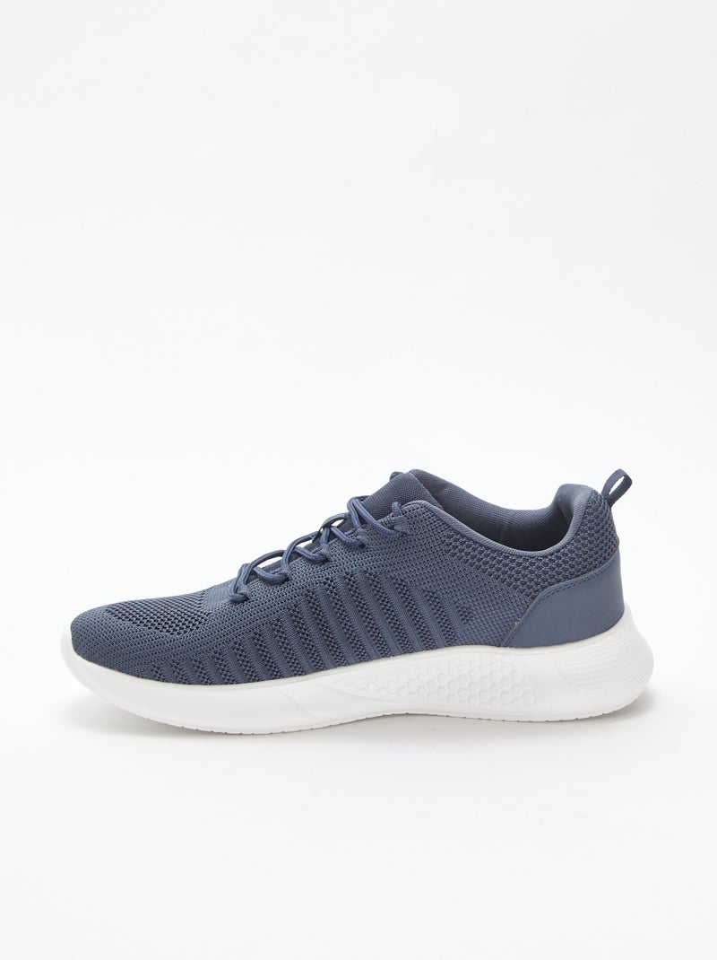 Effen sportschoenen met veters Blauw - Kiabi
