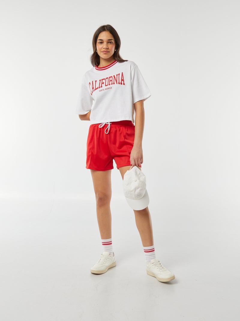 Effen sportshort rood - Kiabi