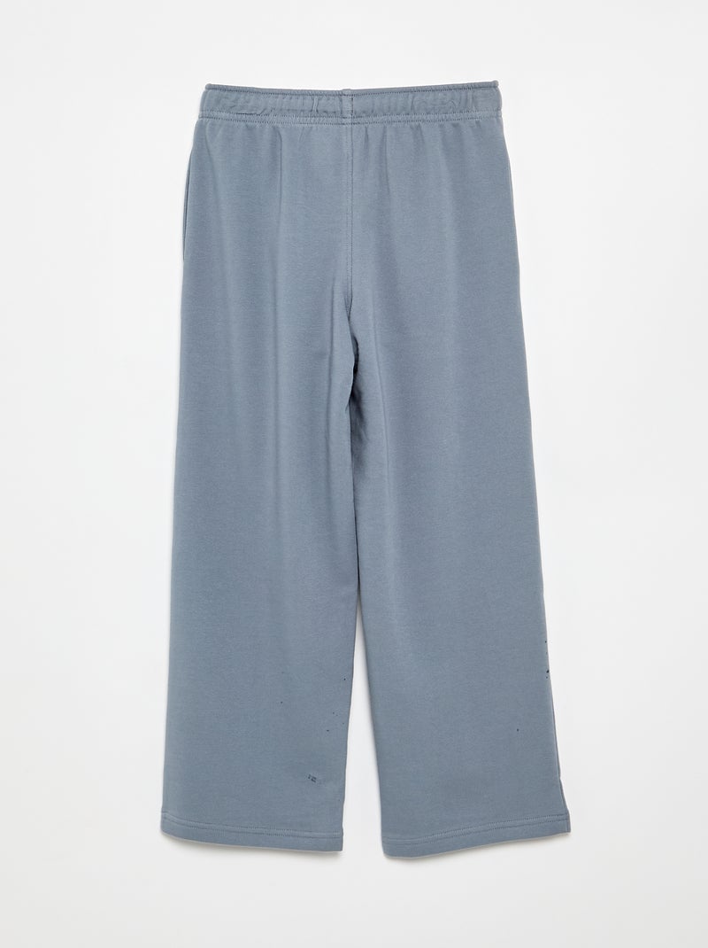 Effen sporttraining van French Terry Blauw - Kiabi
