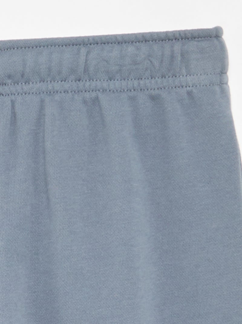 Effen sporttraining van French Terry Blauw - Kiabi