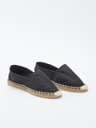Effen stoffen espadrilles