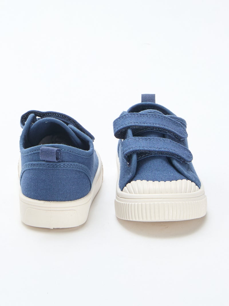 Effen stoffen sneakers Blauw - Kiabi