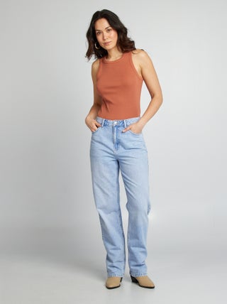Effen straight-fit jeans