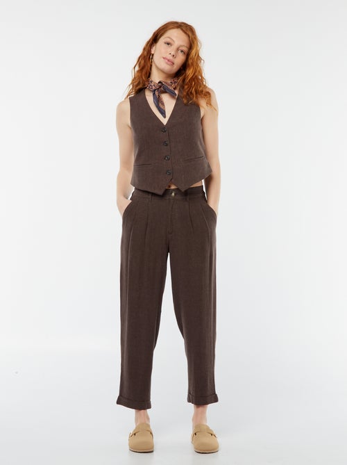 Effen strakke broek - Kiabi