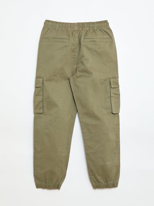 Effen stretch broek met meerdere zakken - Kiabi