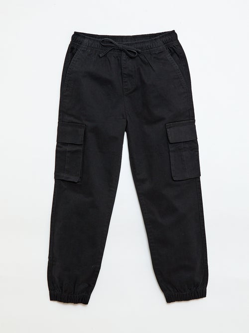 Effen stretch broek met meerdere zakken - Kiabi