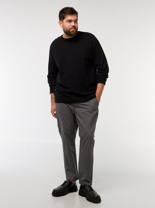 Effen stretchkatoenen chino - Kiabi