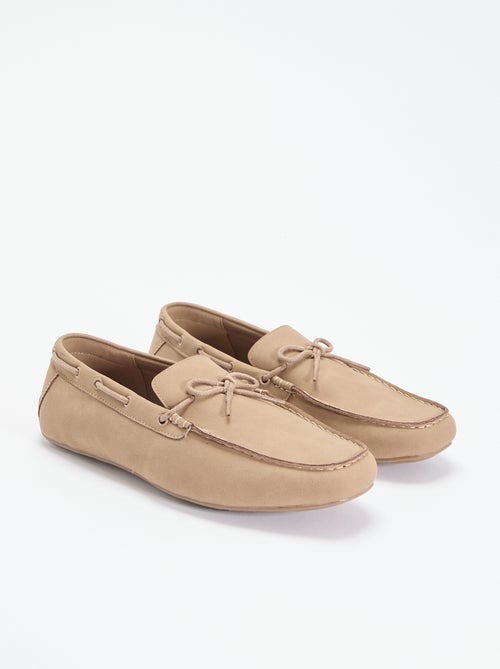 Effen suèdelook mocassins - Kiabi