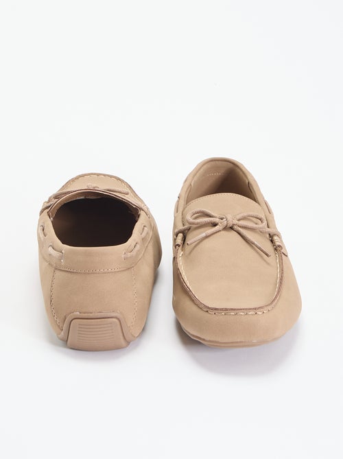 Effen suèdelook mocassins - Kiabi