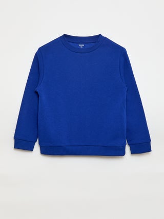Effen sweater joggingstof met zachte, geruwde binnenzijde