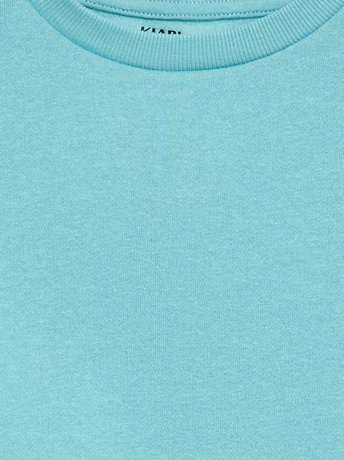 Effen sweater joggingstof met zachte, geruwde binnenzijde - Kiabi