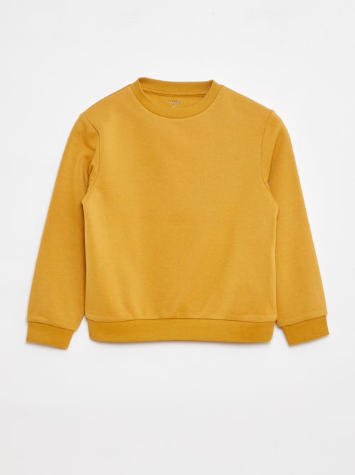 Effen sweater joggingstof met zachte, geruwde binnenzijde - Kiabi