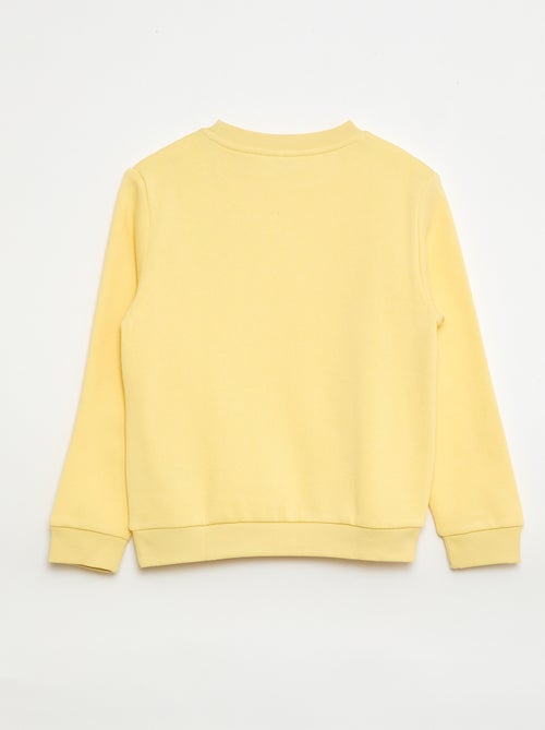 Effen sweater joggingstof met zachte, geruwde binnenzijde - Kiabi