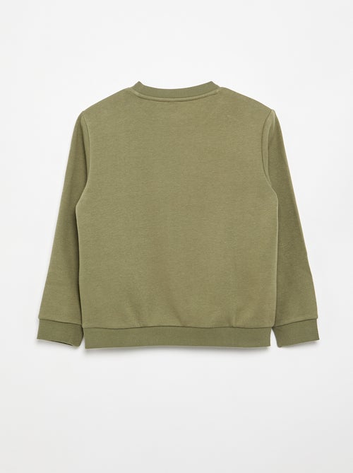 Effen sweater joggingstof met zachte, geruwde binnenzijde - Kiabi