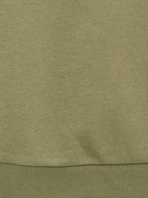Effen sweater joggingstof met zachte, geruwde binnenzijde - Kiabi