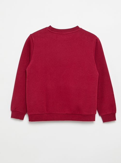 Effen sweater joggingstof met zachte, geruwde binnenzijde - Kiabi