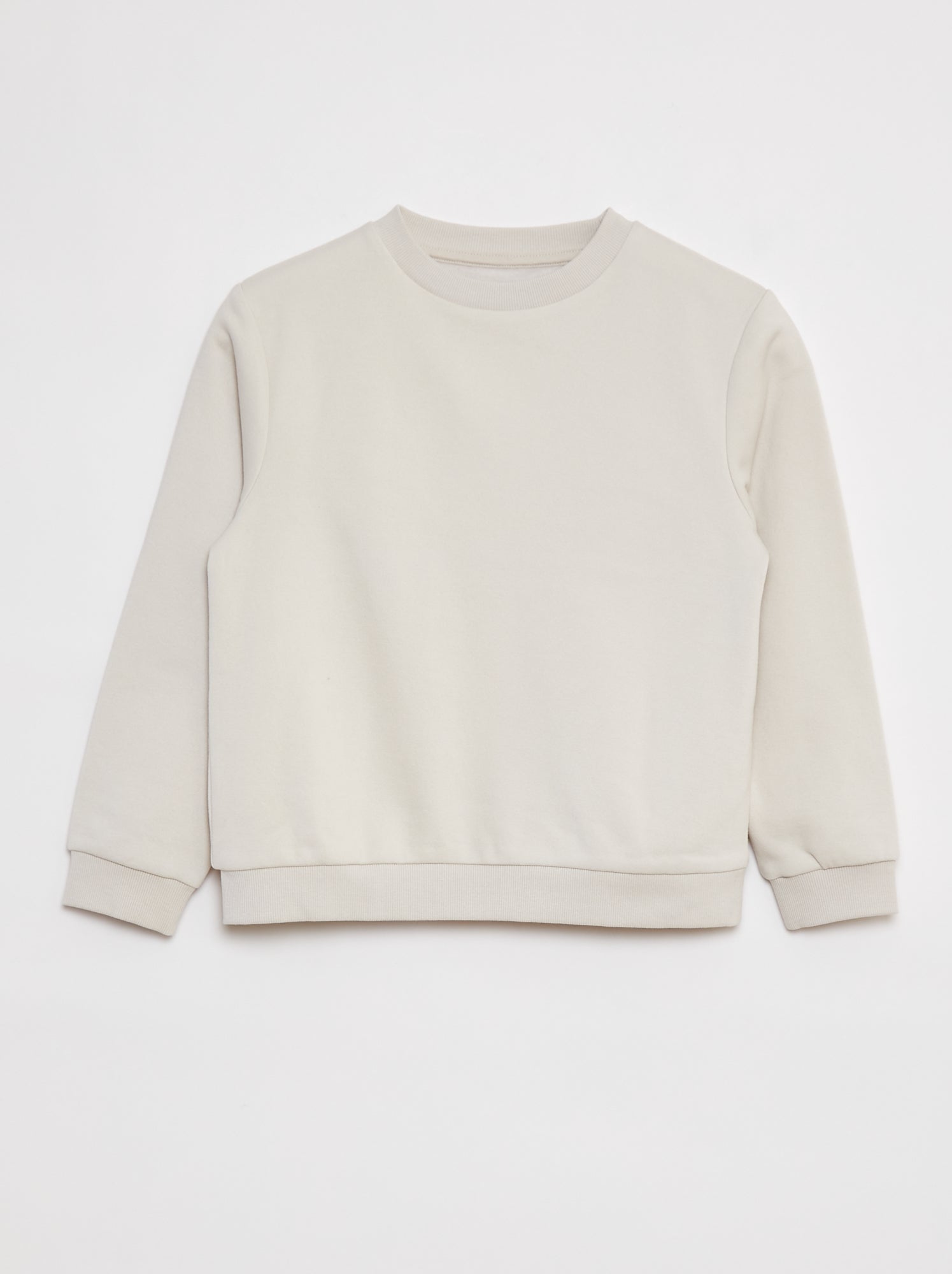 Effen sweater joggingstof met zachte, geruwde binnenzijde