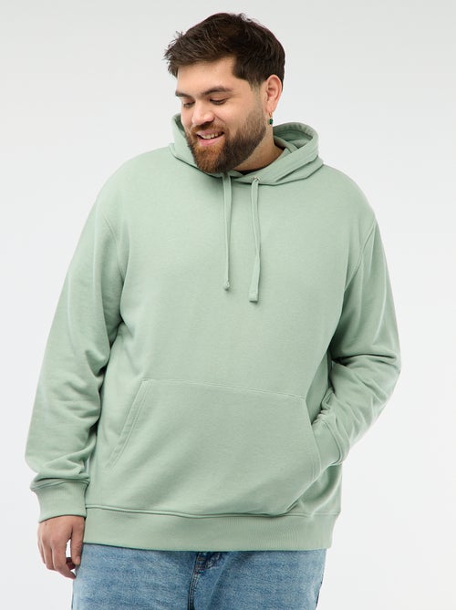 Effen sweater met capuchon van french terry - Kiabi