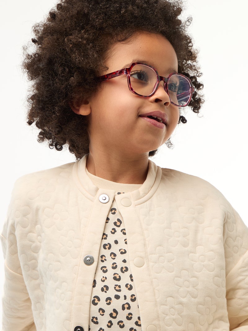 Effen sweater met gemoltonneerd effect - Gemakkelijk aan te trekken collectie Biege - Kiabi