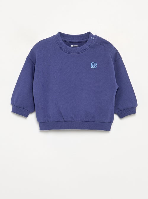 Effen sweater met lange mouwen van ongeruwde molton voor baby's - Kiabi - Kiabi