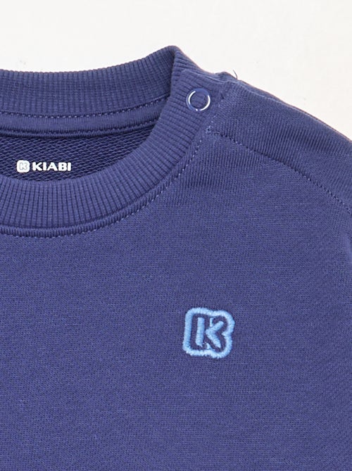 Effen sweater met lange mouwen van ongeruwde molton voor baby's - Kiabi - Kiabi