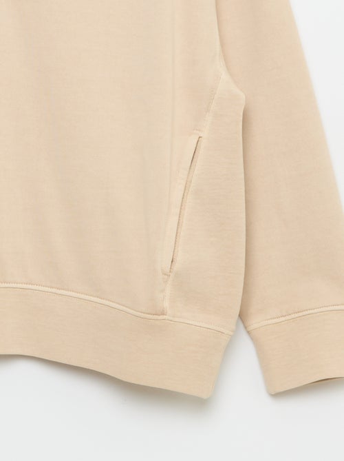 Effen sweater met opstaande kraag - Kiabi