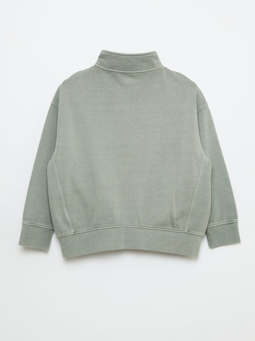 Effen sweater met opstaande kraag - Kiabi