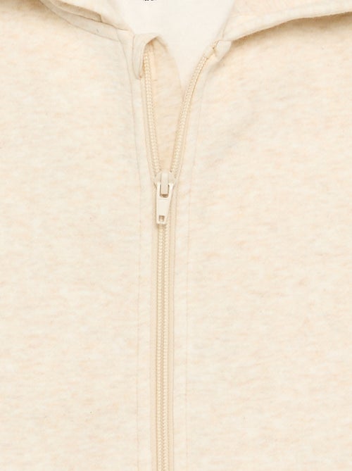 Effen sweater met rits en capuchon - Kiabi