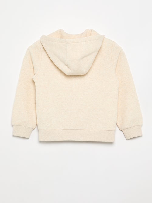 Effen sweater met rits en capuchon - Kiabi