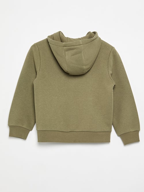 Effen sweater met rits en capuchon - Kiabi