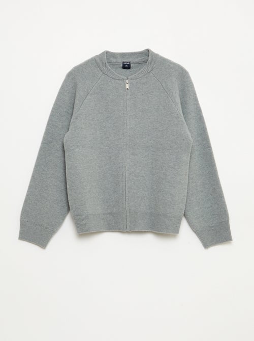 Effen sweater met ritsje aan de hals - Kiabi