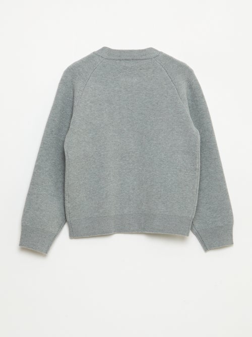 Effen sweater met ritsje aan de hals - Kiabi
