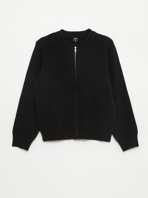 Effen sweater met ritsje aan de hals - Kiabi