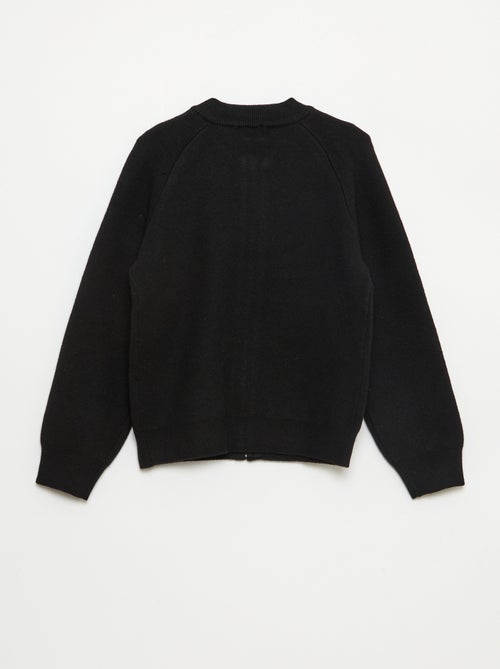 Effen sweater met ritsje aan de hals - Kiabi