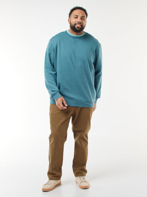 Effen sweater met ronde hals - Kiabi