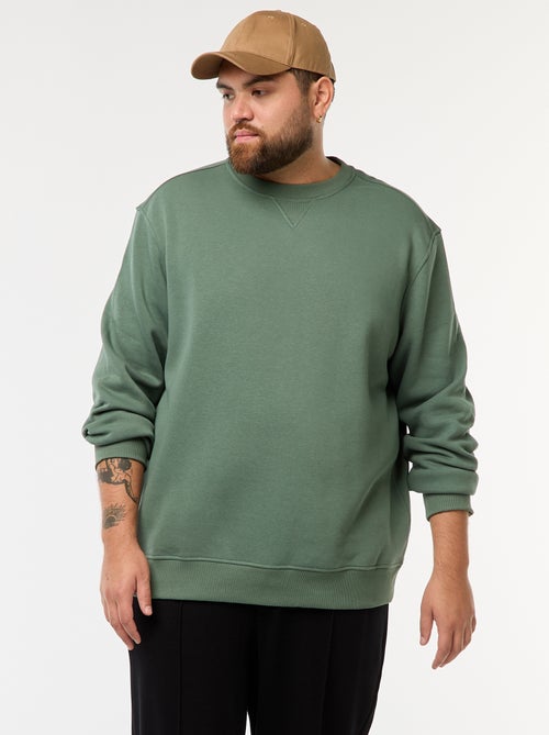 Effen sweater met ronde hals - Kiabi