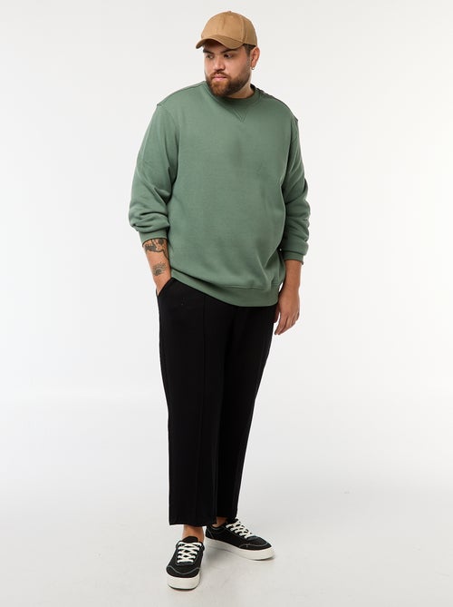 Effen sweater met ronde hals - Kiabi