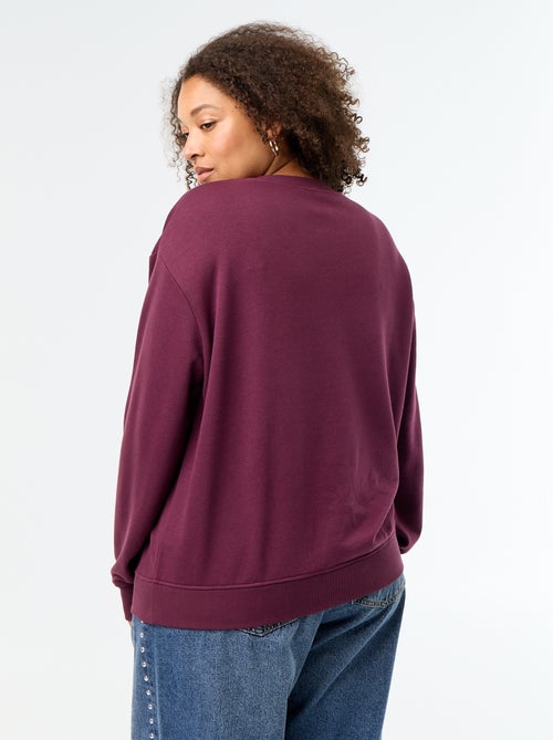 Effen sweater met ronde hals van French Terry - Kiabi Effen sweater met ronde hals van French Terry - Kiabi