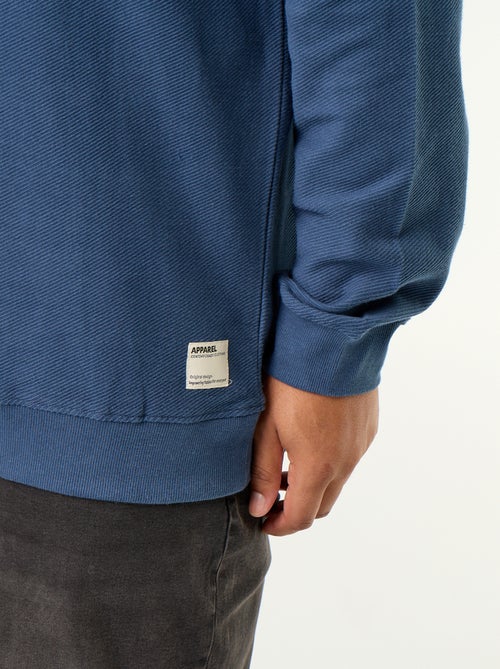 Effen sweater van geribde stof - Kiabi