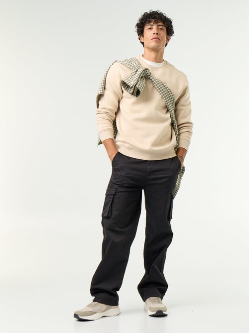 Effen sweater van geruwde molton - Kiabi Effen sweater van geruwde molton - Kiabi